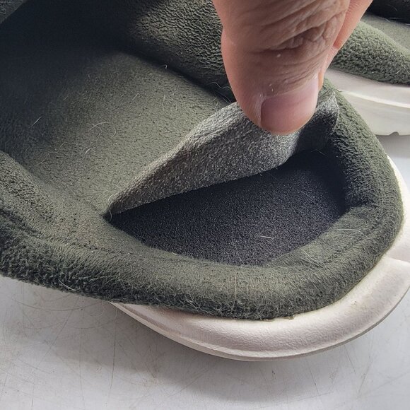 Nike Burrow Mens 13 Slides Sandal Cargo Khaki Volt Green Casual DJ3130-300 - Picture 8 of 13